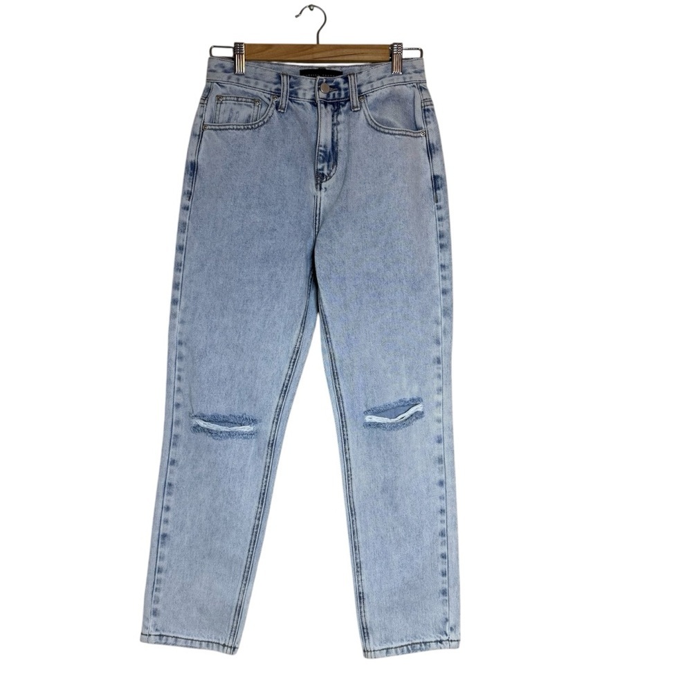 English‎ Factory Anthropologie Ripped Knee Mom Jeans High Waist  Denim